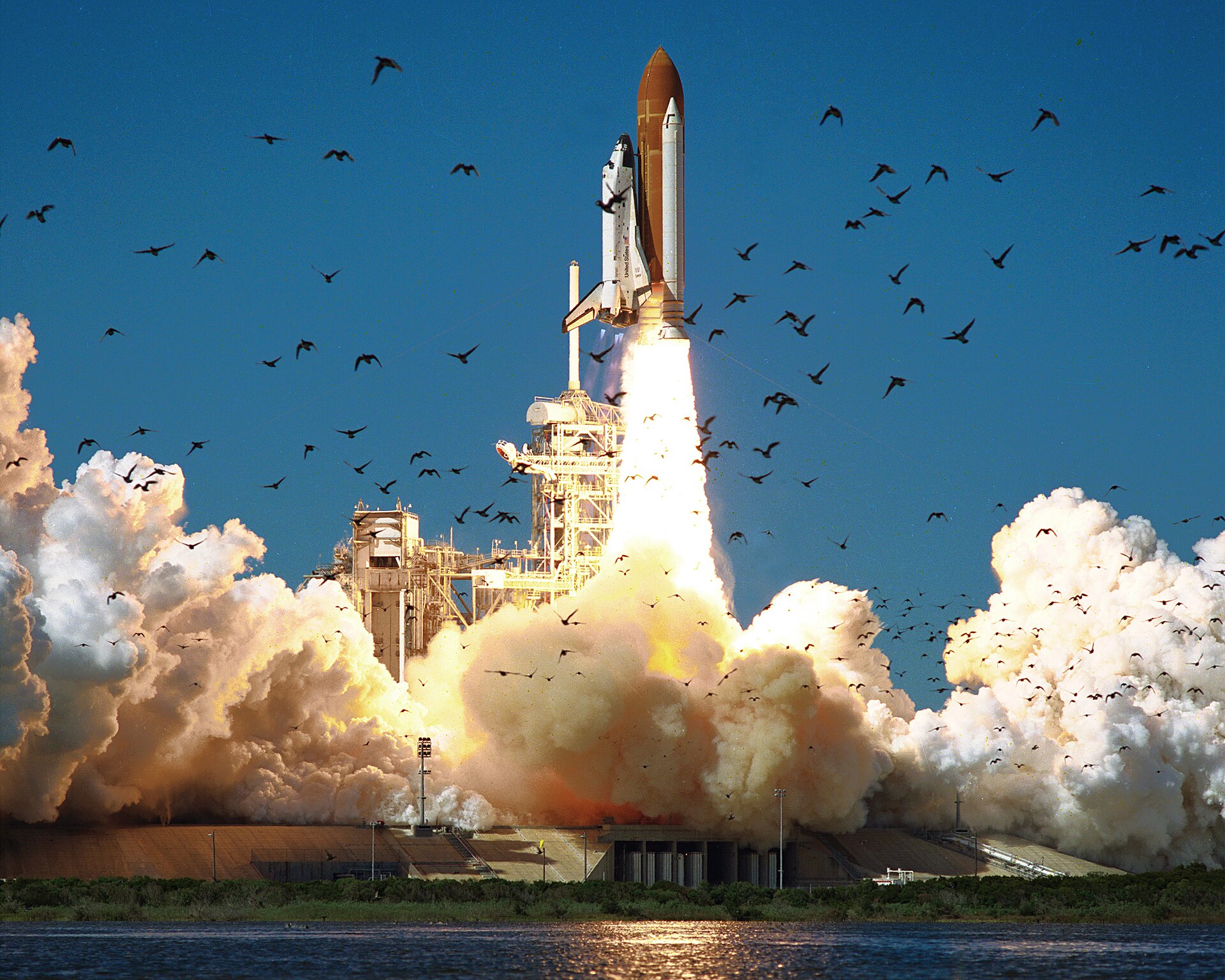 Space Shuttle Challenger STS-51-L launch.