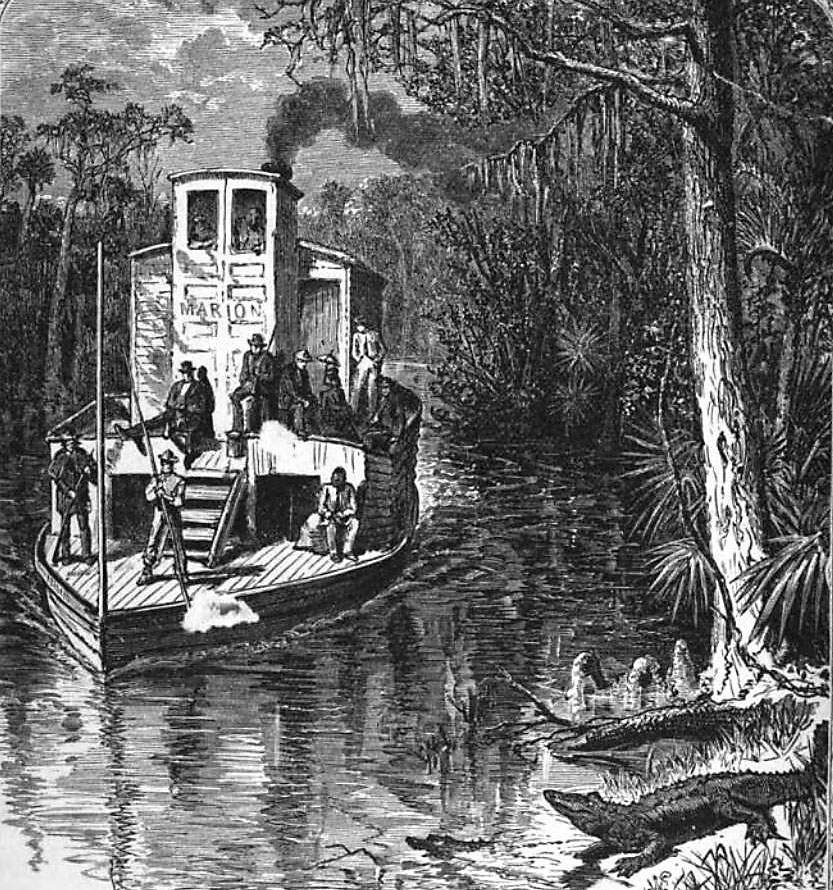 Florida river steamboat of the kind that called at the Titus House dock.